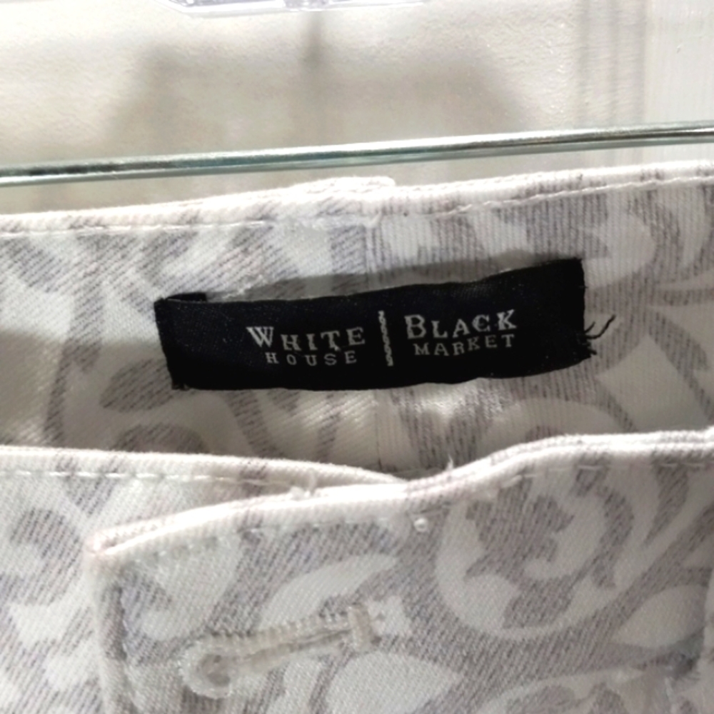 WhiteHouse/Blackmore, White&Toupe Blanc Jeans. Sz 4 R. 28/28 Straight - Picture 4 of 8